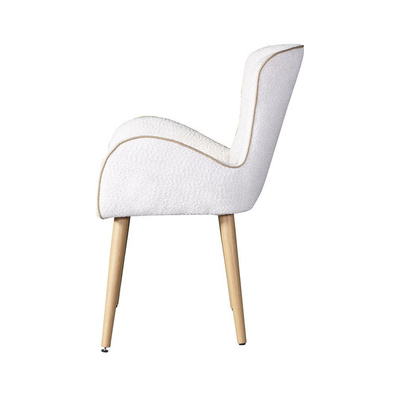 Adalynn - Side Chair (Set of 2) - Beige Boucle & Oak