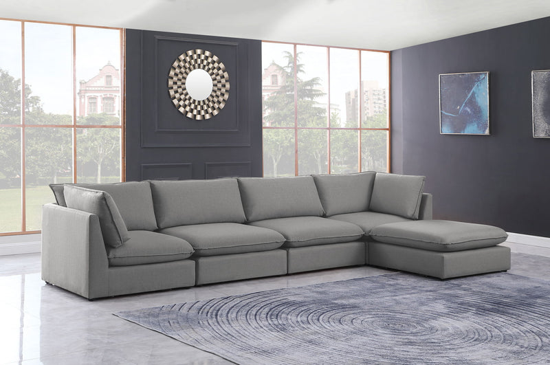 Mackenzie Linen Textured Fabric Upholstered Modular Sectional