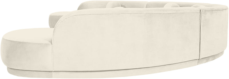Avra - 189" Velvet Performance Fabric Upholstered Sectional