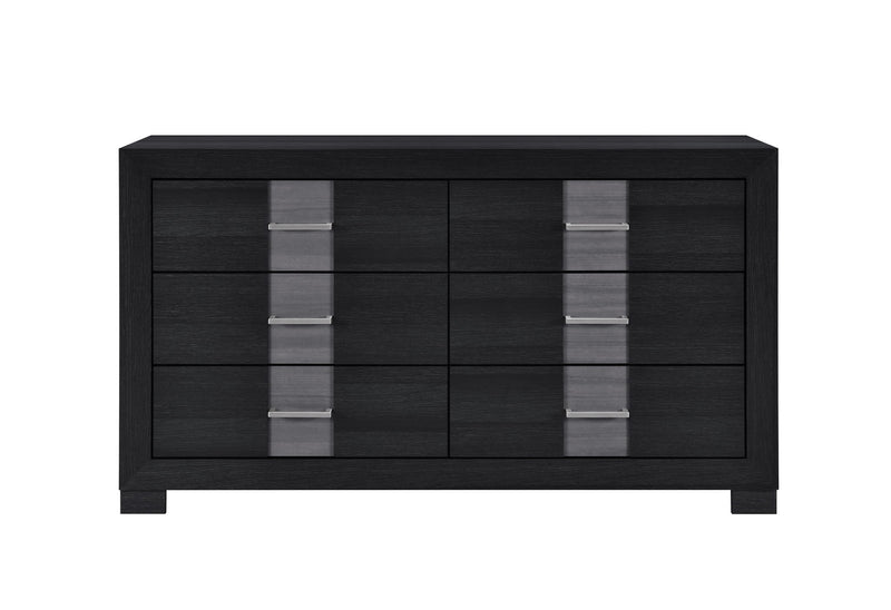 Optimus - 4 Piece Bedroom Set (Full Bed, Dresser, Mirror, Nightstand) - Black