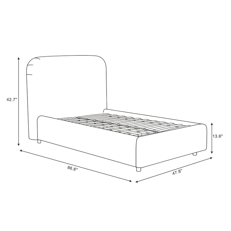 Flair - Rounded Upholstered Bed