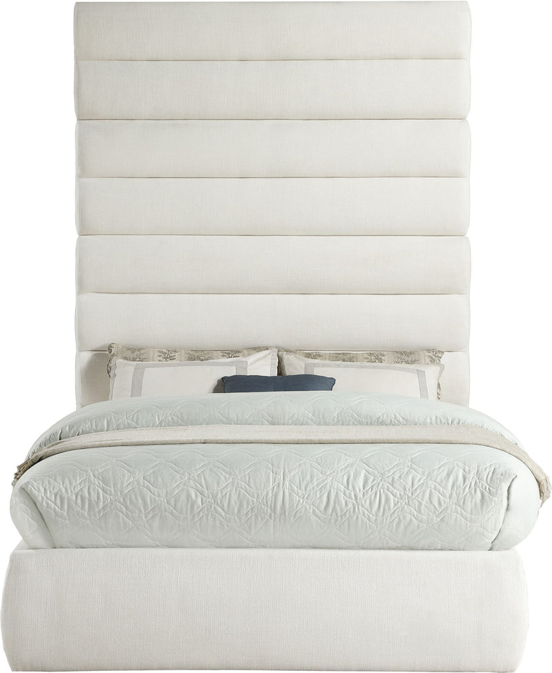 Adam - Linen Fabric Bed With 89" Headboard