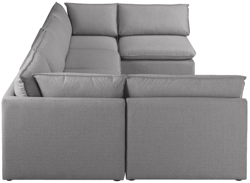 Mackenzie Linen Textured Fabric Upholstered Modular Sectional