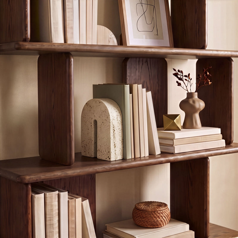 Phillipe - Genuine Travertine Bookend