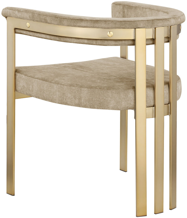 Marcello Beige Velvet Upholstered Dining Chair
