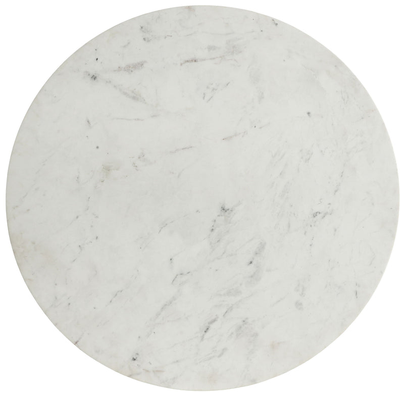 Emery 48" White Marble Top And Steel Base Dining Table