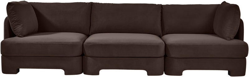 Hammond - Velvet Performance Fabric Upholstered 3 Piece Sofa