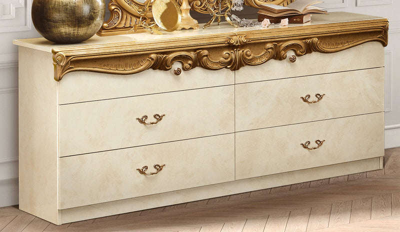 Barocco - Double Dresser - Ivory / Gold