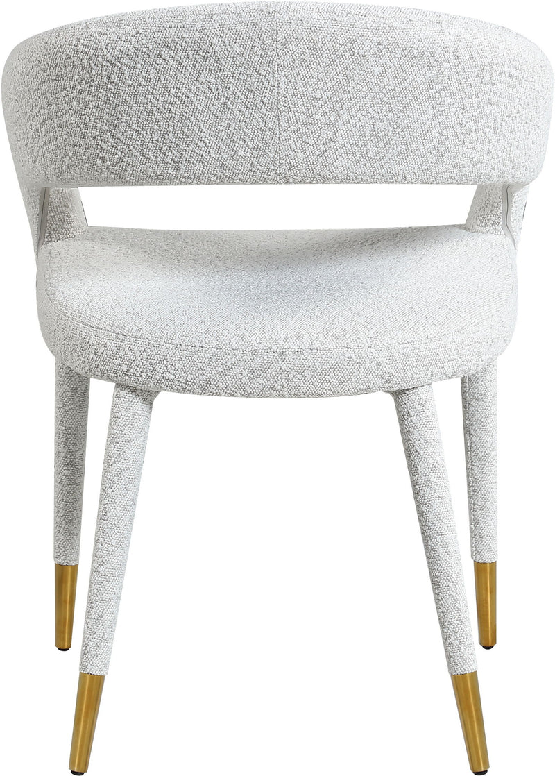 Destiny Cream Boucle Fabric Upholstered Dining Chair