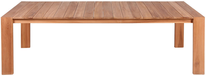 Tulum 108.5" Natural Teak Wood Outdoor Patio Dining Table