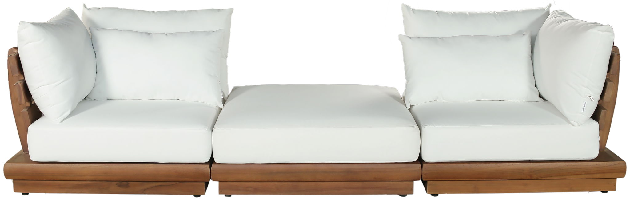 Mirella - 3 Piece Water Resistant Fabric Upholstered Outdoor Patio Modular Sofa