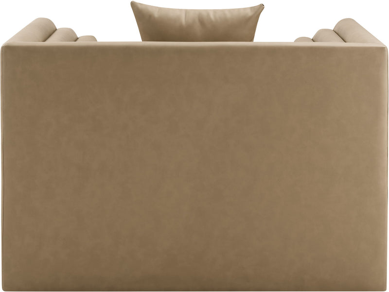 Everett Tan Vegan Leather Upholstered Chair