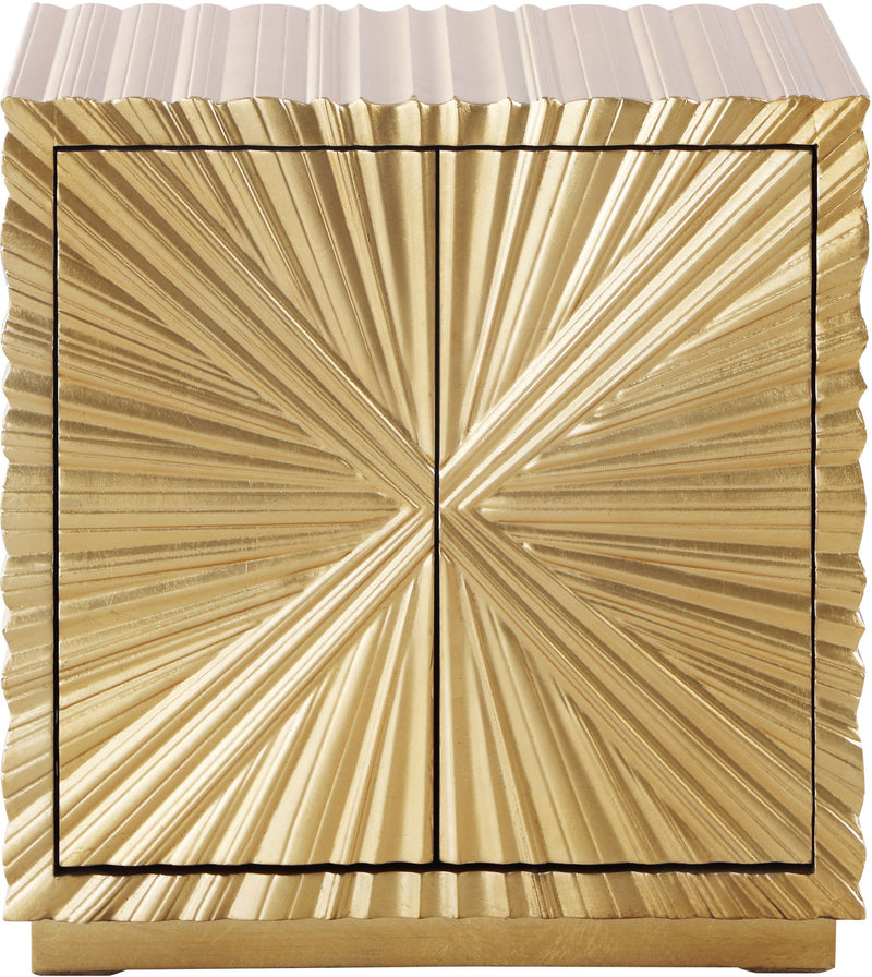 Golda Gold Wood Side Table