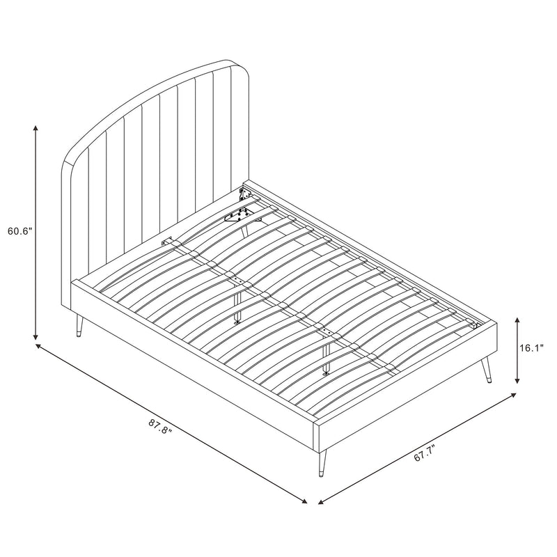 Liraine - Arched Channel Upholstered Bed