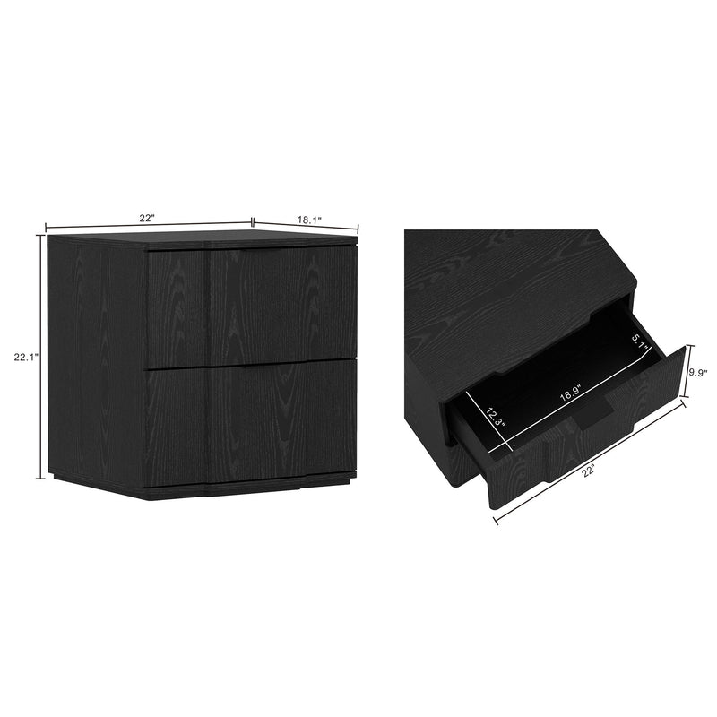 Manhattan Clive - 2-Drawer Nightstand