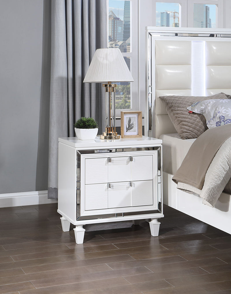 Genoa - Nightstand - Sparkling White