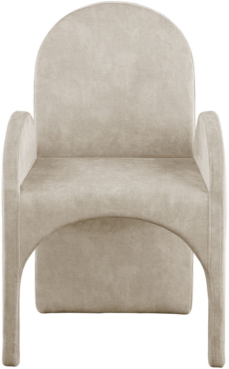 Summer Stone Velvet Upholstered Dining Arm Chair
