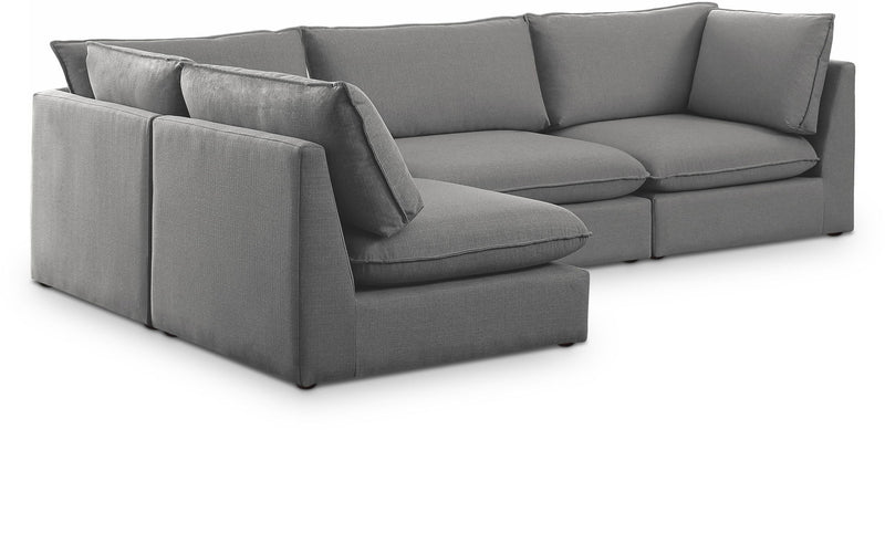 Mackenzie Linen Textured Fabric Upholstered Modular Sectional