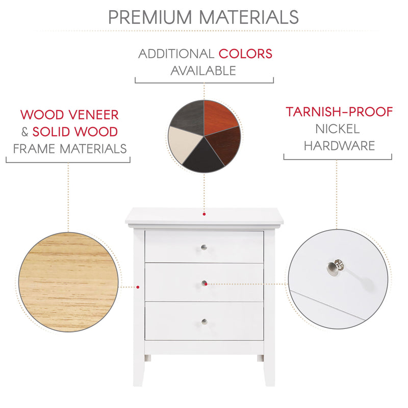 Glory Furniture - Hammond - 3 Drawer Nightstand