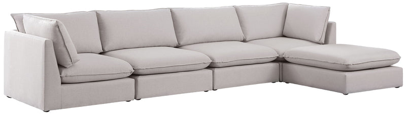 Mackenzie Linen Textured Fabric Upholstered Modular Sectional