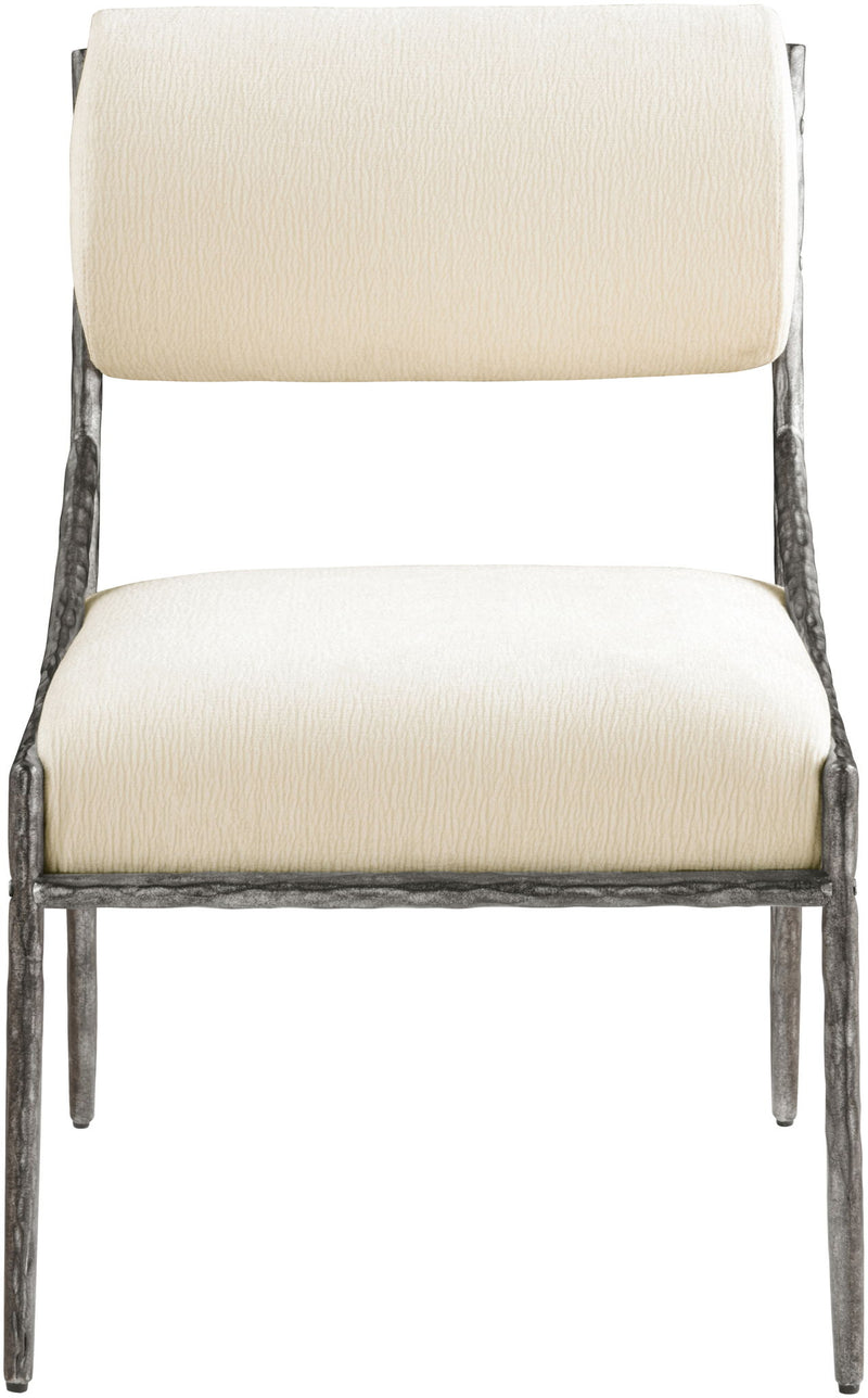 Bastille - Upholstered Dining Side Chair (Set of 2) - Silver Frame