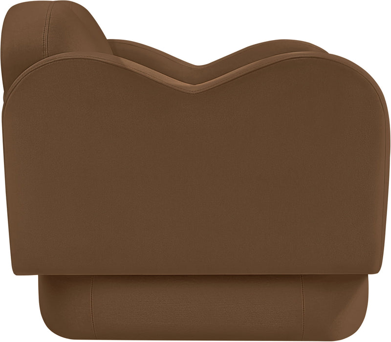 Bloom Saddle Velvet Upholstered Chair