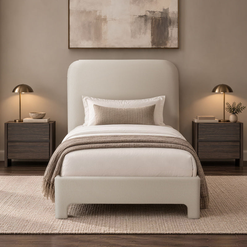 Layton - Rounded Corner Upholstered Bed