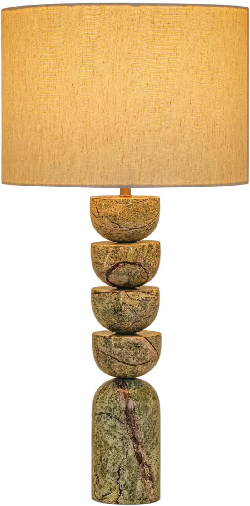 Opus - Linen Textured Fabric And Brass Table Lamp