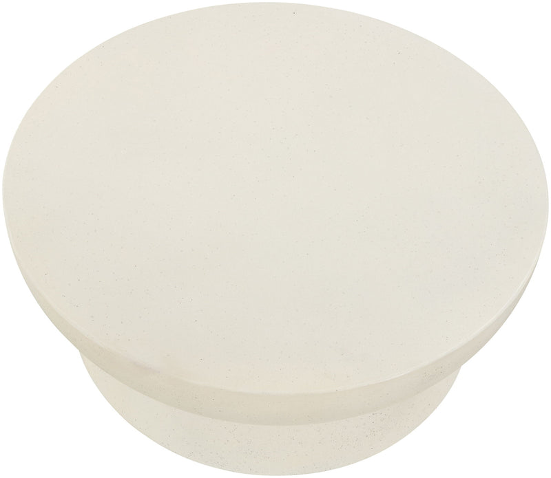 Avaya Cream Concrete And Fiberglass Indoor / Outdoor Coffee Table