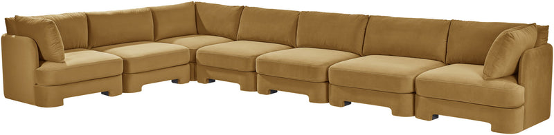 Hammond - Velvet Performance Fabric Upholstered 7 Piece Sectional