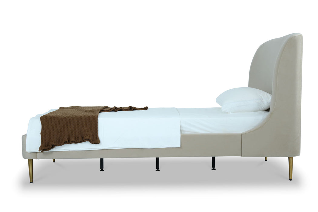 Manhattan Heather - Bed With Gold Legs