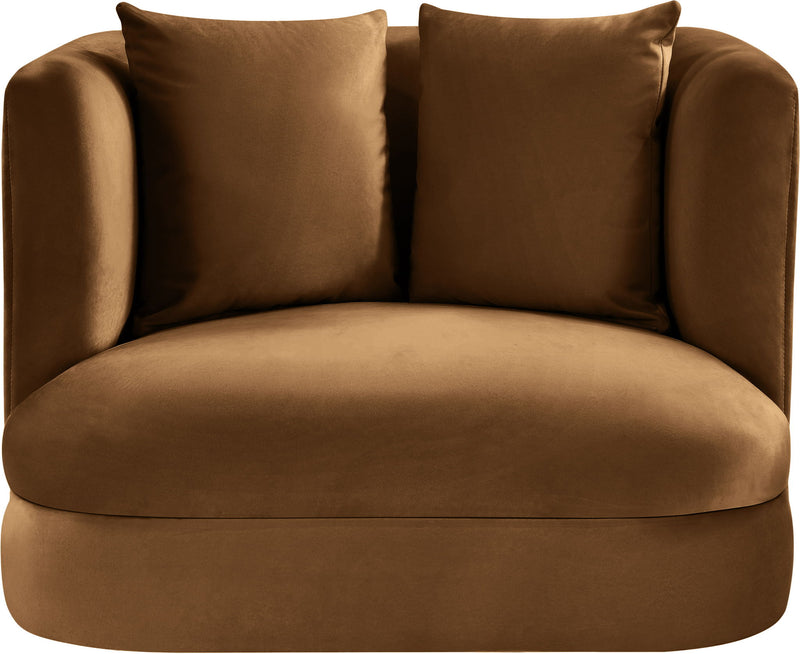 Alder Saddle Velvet Upholstered Chair