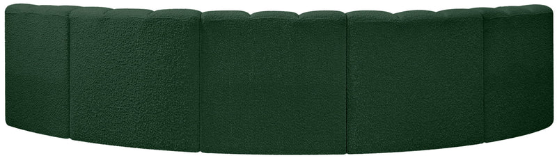 Arc - Boucle Fabric 5 Piece U-Shaped Modular Sofa