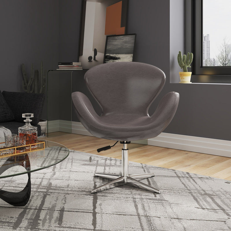 Manhattan Raspberry - Swivel Lounge Chair