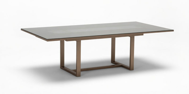 Linea - Dining Table With 2 Extensions - Light Beige / Brown