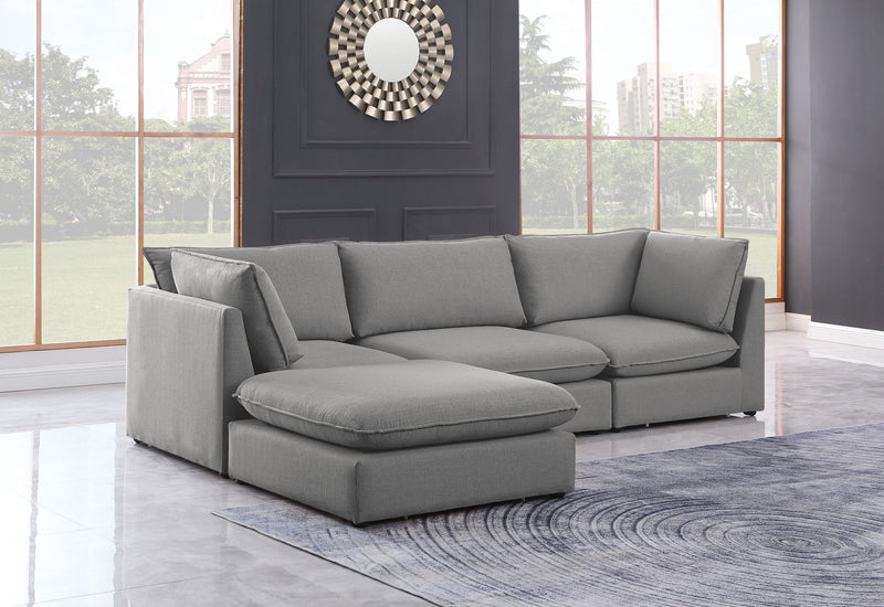 Mackenzie Linen Textured Fabric Upholstered Modular Sectional