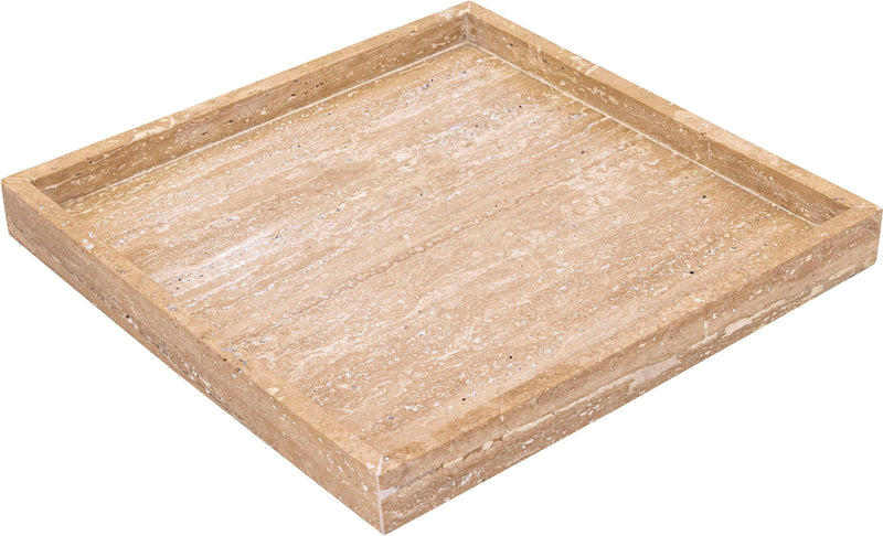 Barletta Natural Square Travertine Tray