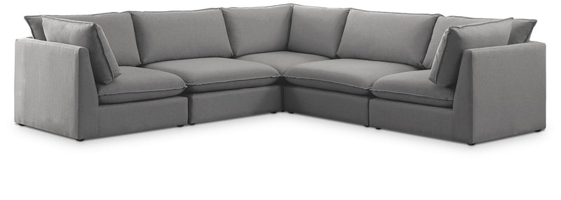 Mackenzie Linen Textured Fabric Upholstered Modular Sectional