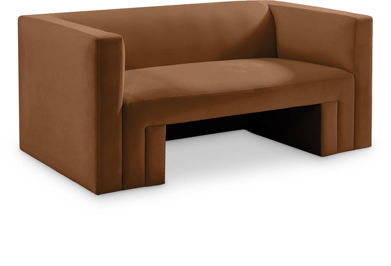 Henson 63" Saddle Velvet Upholstered Loveseat