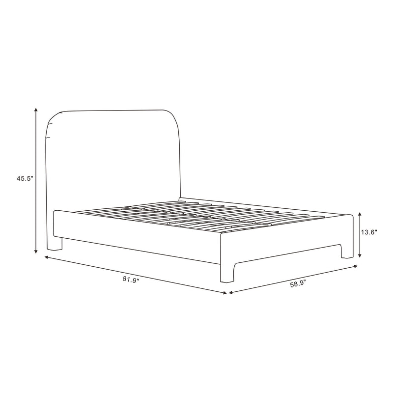 Layton - Rounded Corner Upholstered Bed