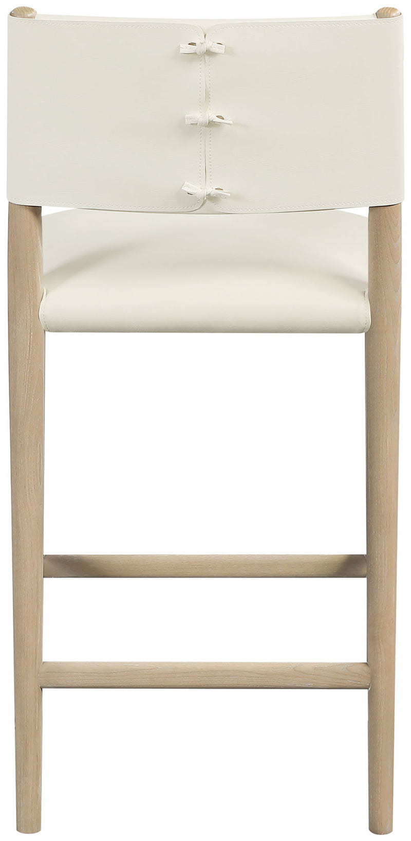 Andie - Vegan Leather Upholstered Counter Stool - Natural Base