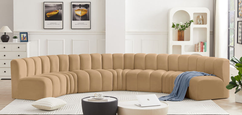 Arc - Velvet 7 Piece U-Shaped Modular Sofa