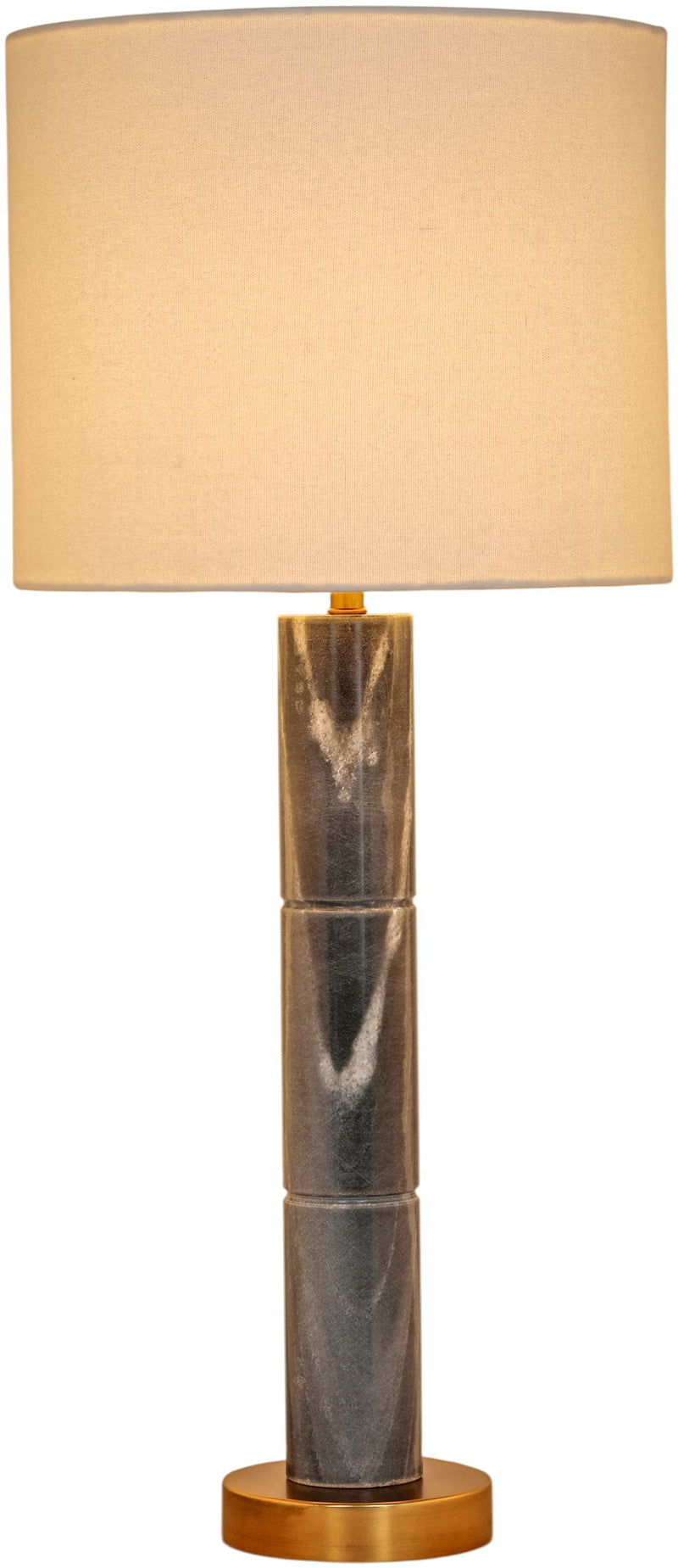 Opaline - Linen Textured Fabric And Brass Table Lamp