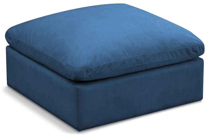 Plush Standard Comfort Velvet Upholstered Modular Ottoman