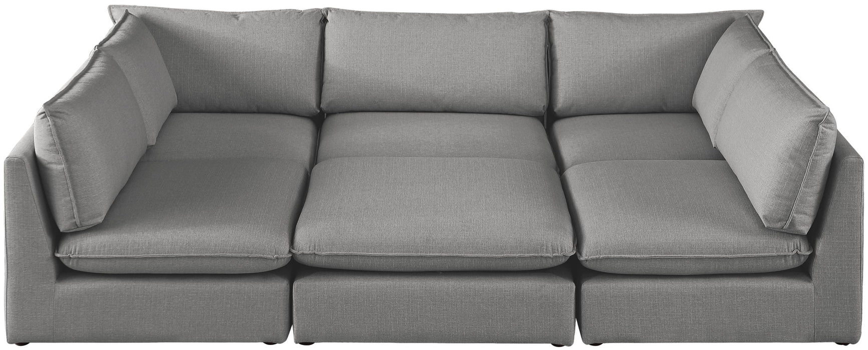 Mackenzie Linen Textured Fabric Upholstered Modular Sectional
