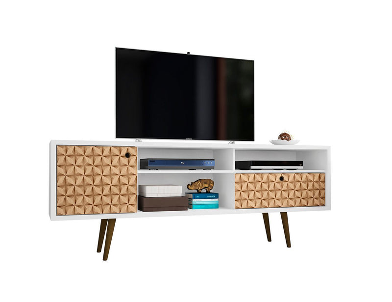 Manhattan Liberty - 71" TV Stand With White Frame