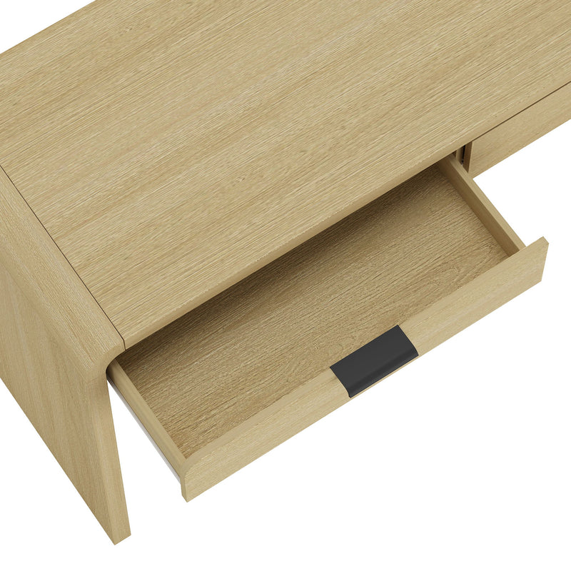 Grace - 2-Drawer Office Desk - Natural Oak