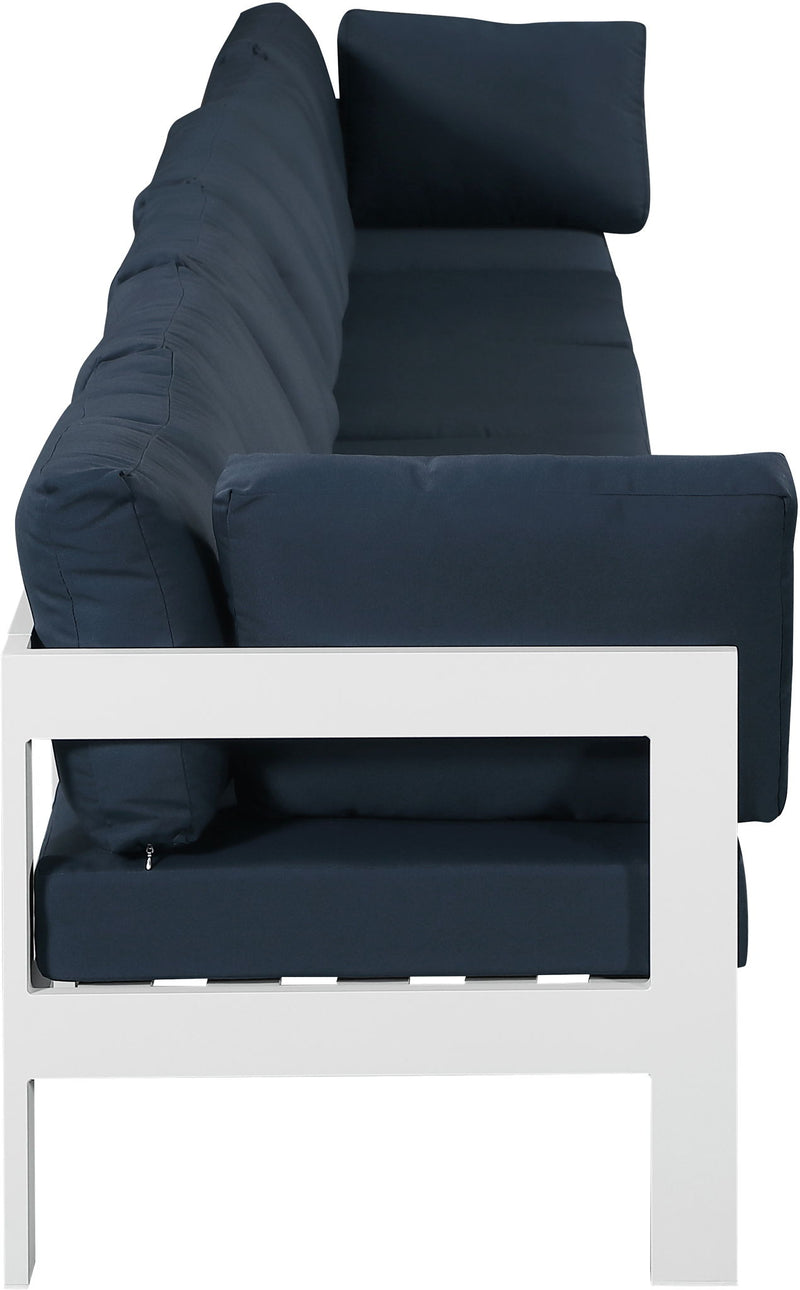 Nizuc - Outdoor Patio 6 Seat Modular Sofa With White Frame