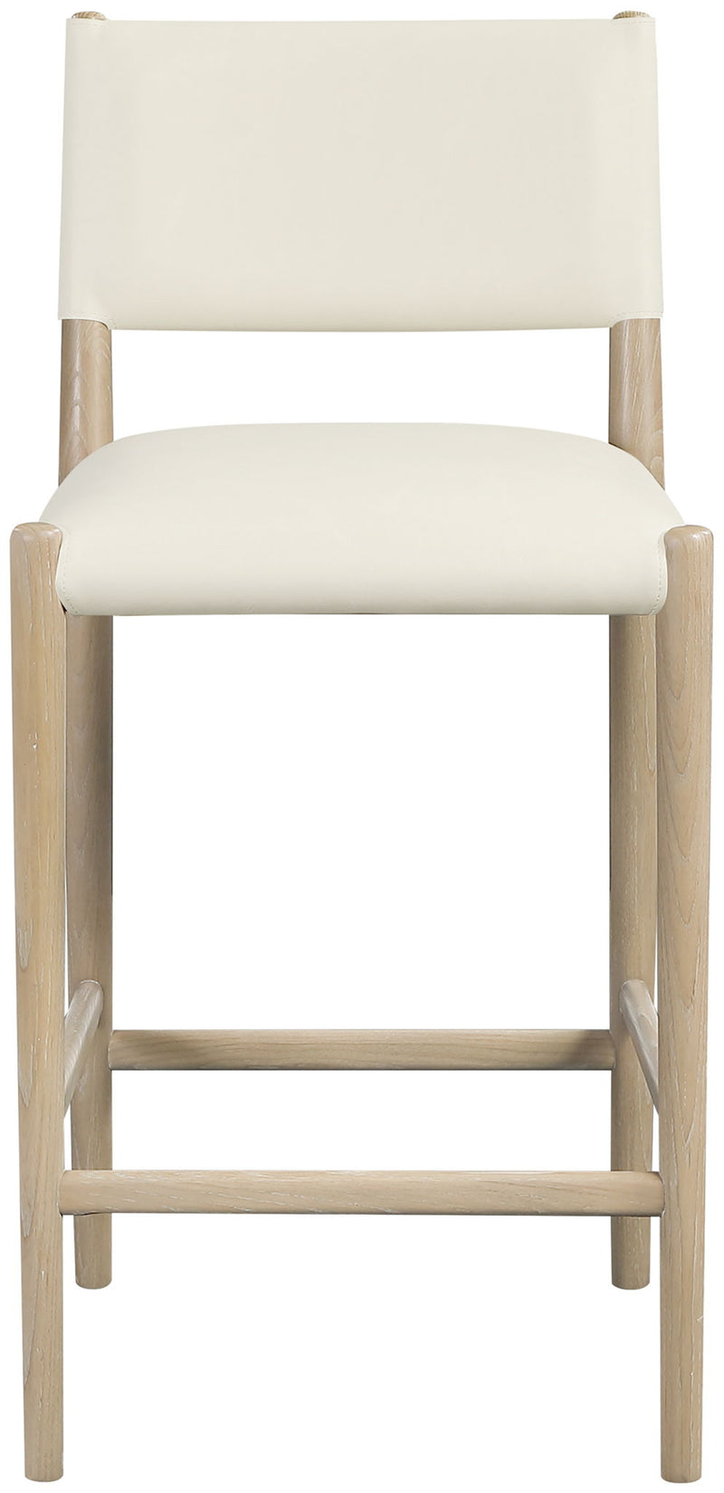 Andie - Vegan Leather Upholstered Counter Stool - Natural Base