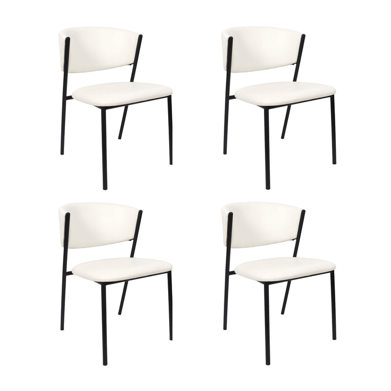 Manhattan Drift - Vegan Leather Metal Side Chair (Set of 4)